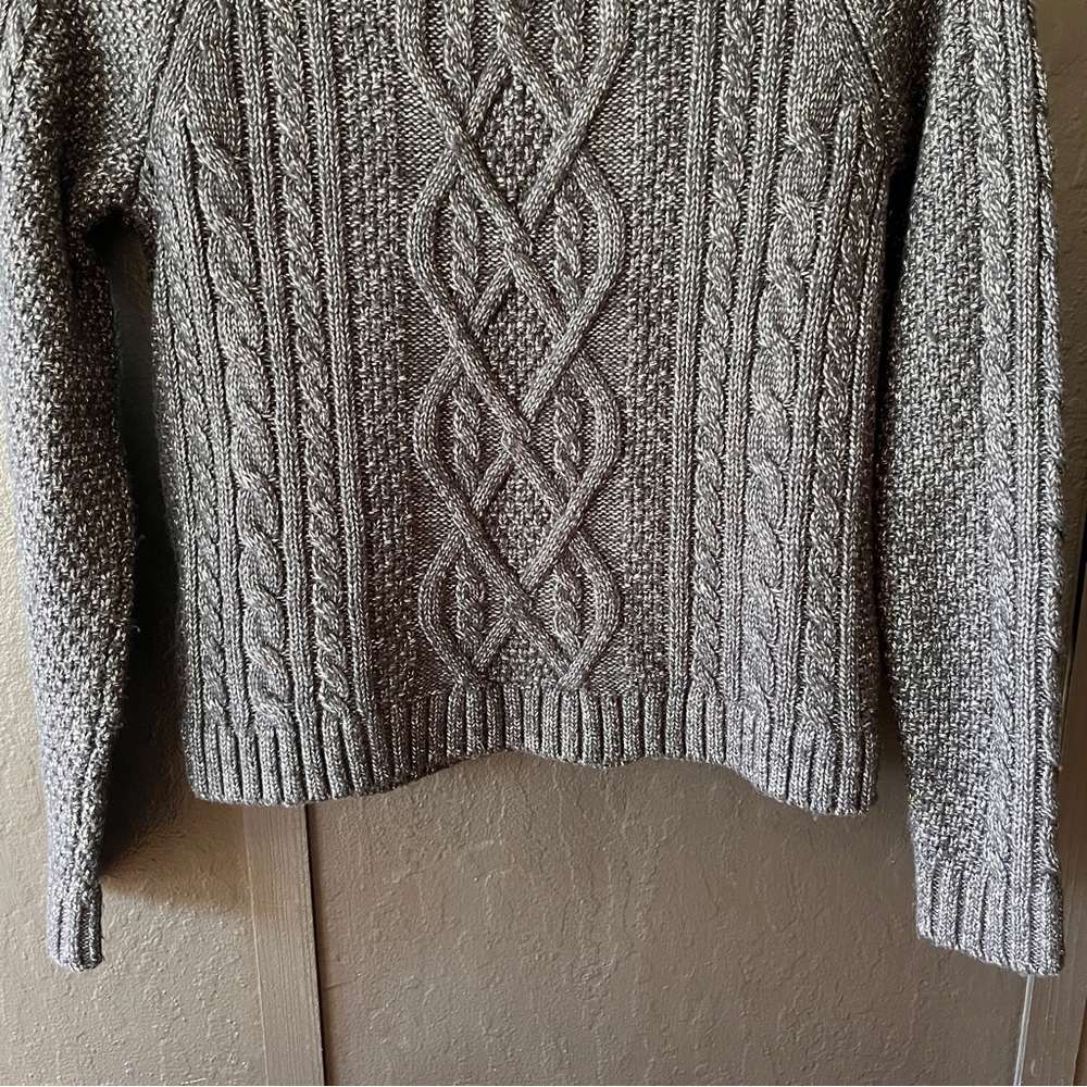 Abercrombie & Fitch Cable Knit Mock Neck Sweater - Picture 6 of 11